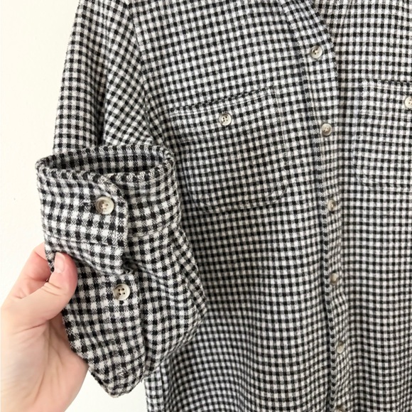 Faherty Legend Sweater Button Down Shirt in Black White Gingham Size XS - Picture 7 of 9